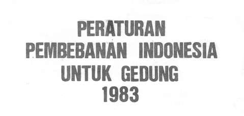 PBI 1983 – Peraturan Pembebanan Indonesia untuk Bangunan Gedung