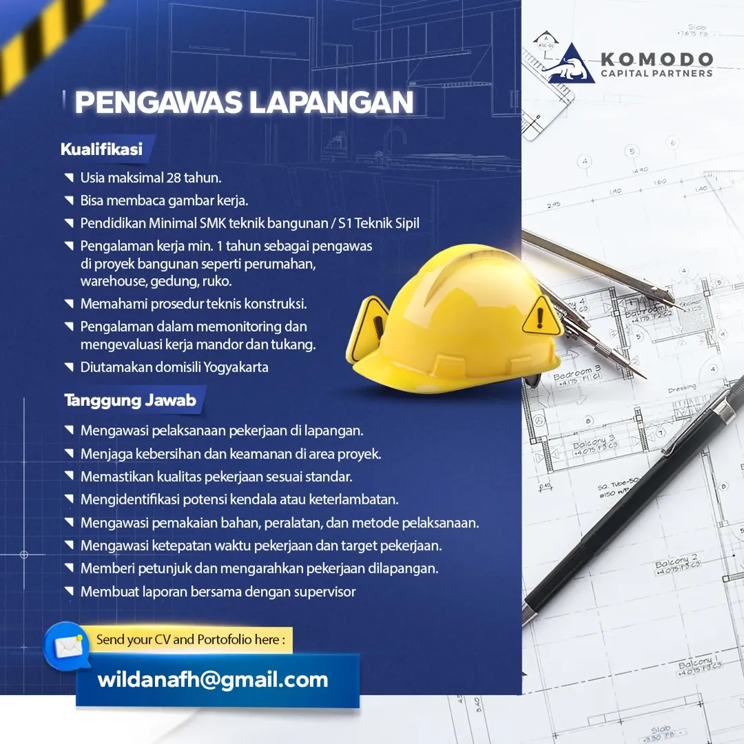 Lowongan Kerja Pengawas Lapangan – Komodo Capital Partners