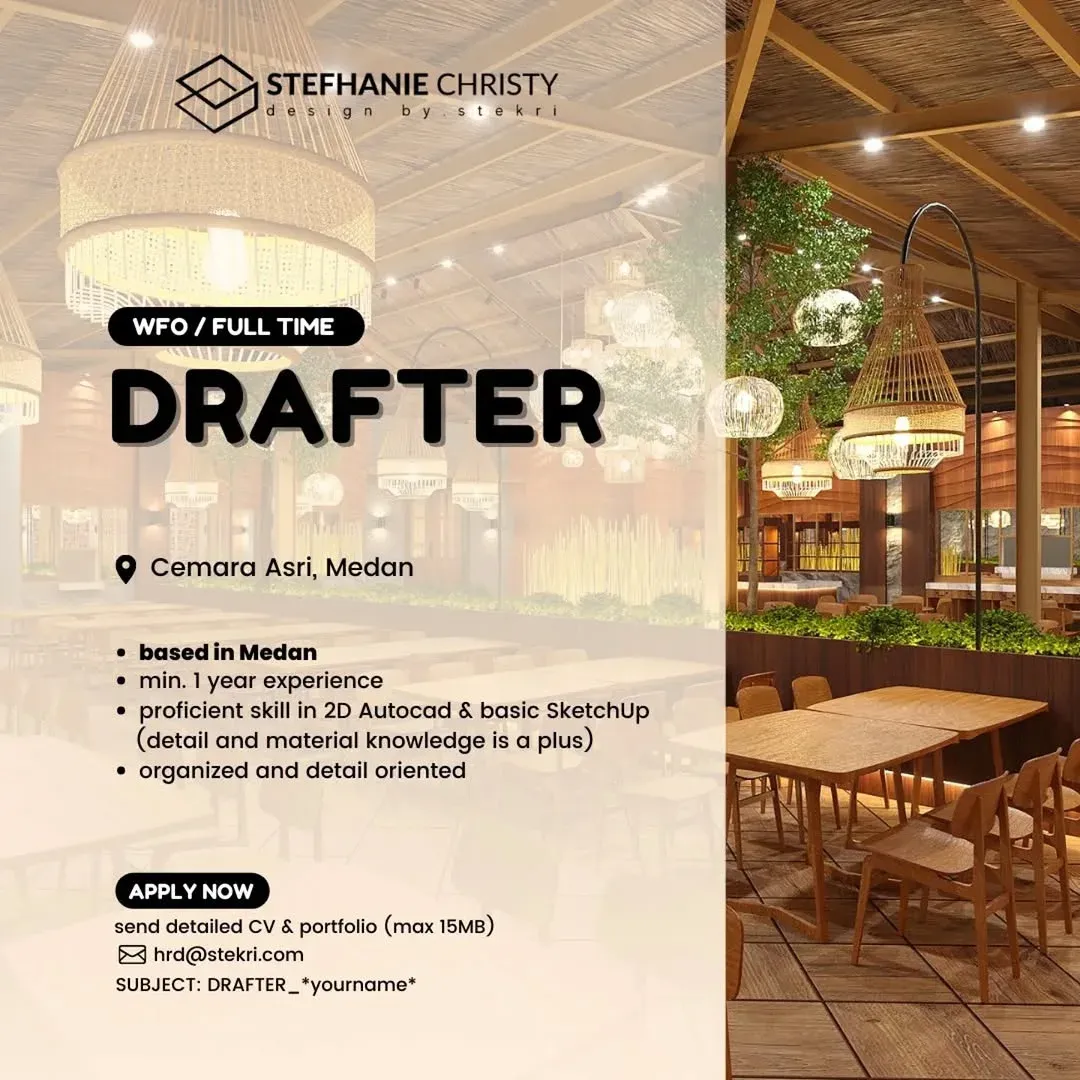 Lowongan Drafter Medan – Stefhanie Christy Design