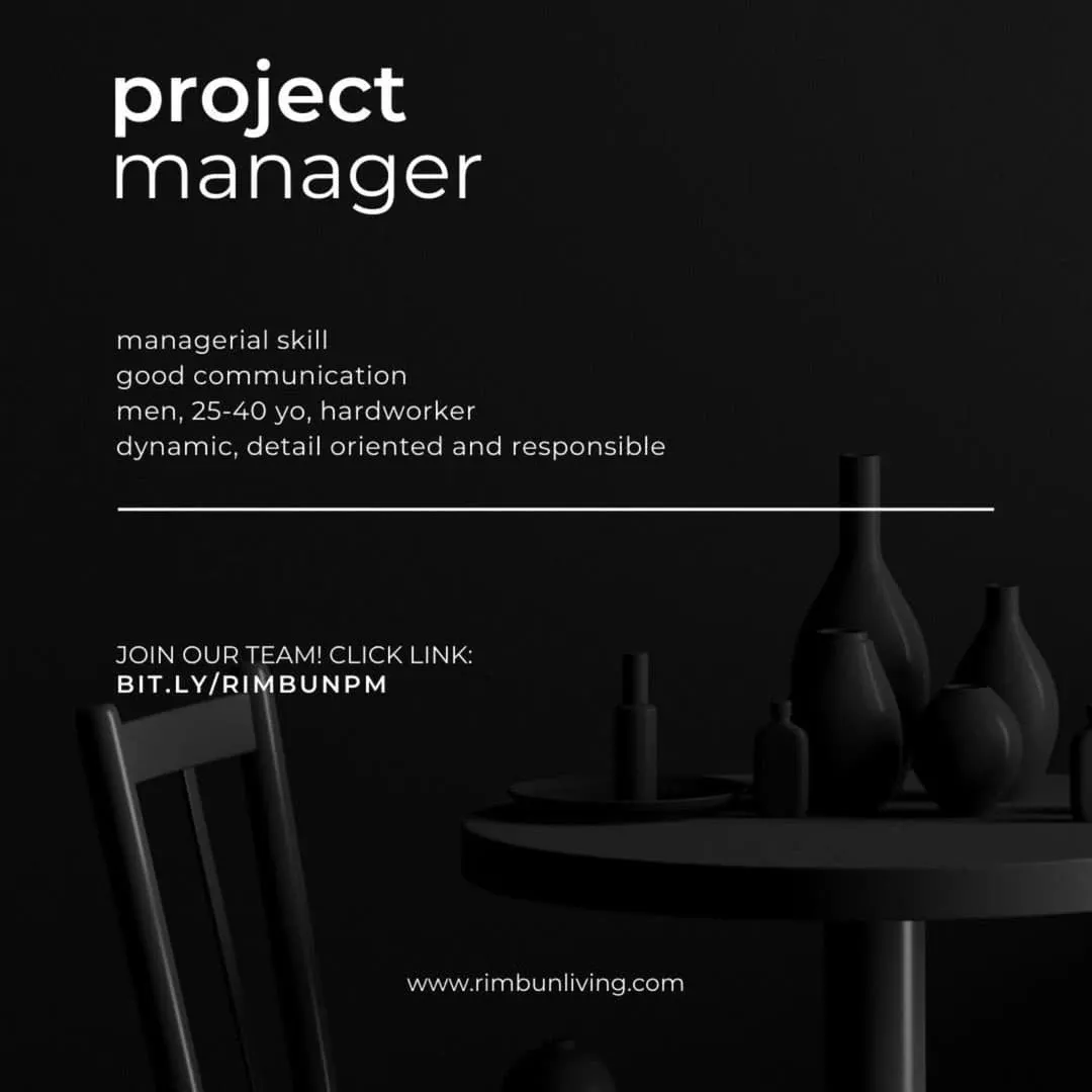 Lowongan Project Manager Rimbun Living – Yogyakarta
