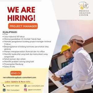 Lowongan Project Manager Bandung | PAC Consultant - Sipilmedia