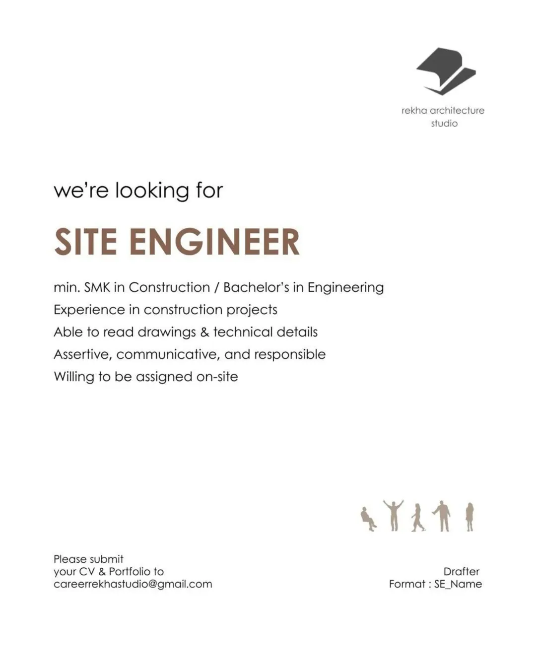 Lowongan Site Engineer Rekha Architecture Studio – Solo
