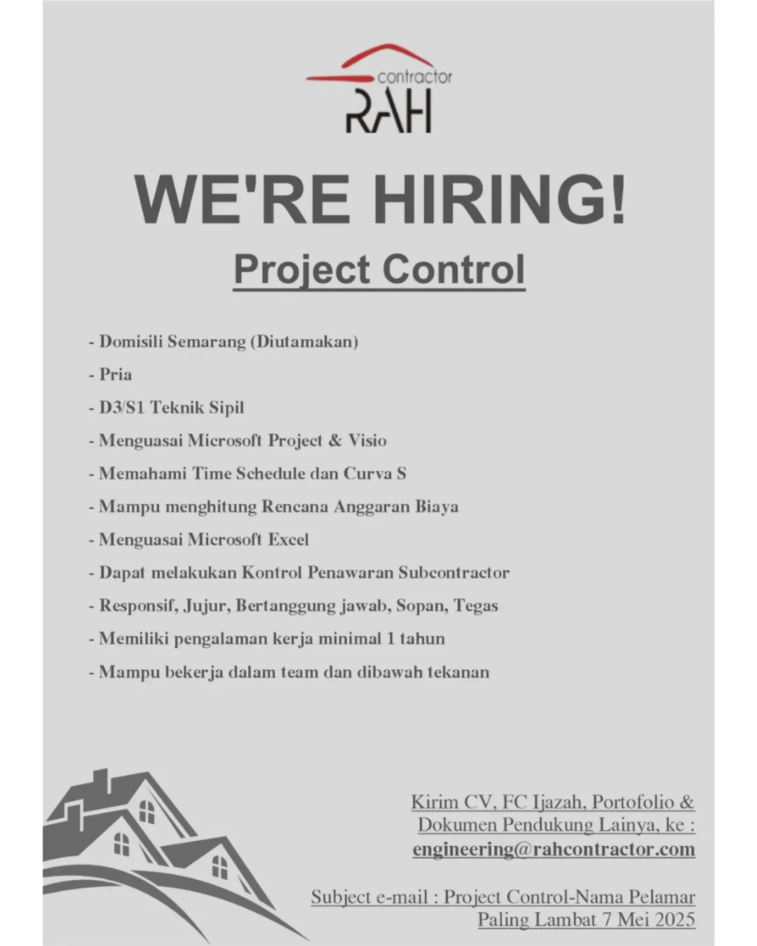 Lowongan Kerja Project Control – Semarang